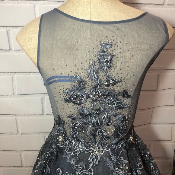 Aidan Mattox sleeveless fit and flare special occasion floral ball gown - Picture 4 of 6